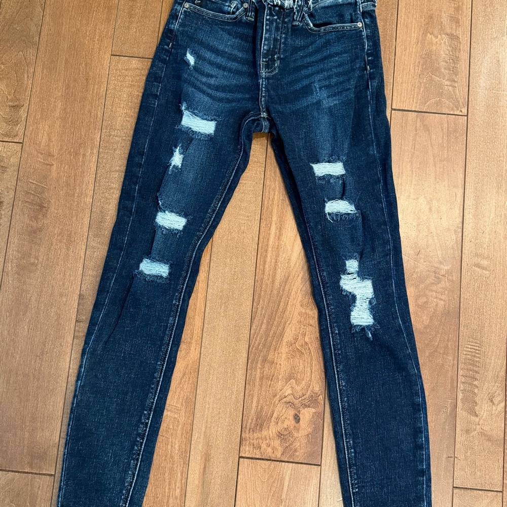 KanCan Dark Blue Distressed Skinny Jeans